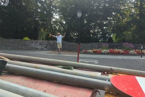 Mise en place des pylones pour les couronnes